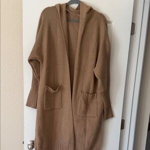 Cozy Tan Hooded Women's Sweater
